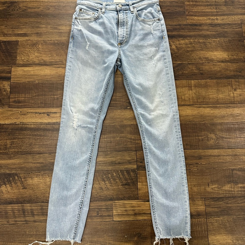 Boyish Faded Blue Cropped Jeans